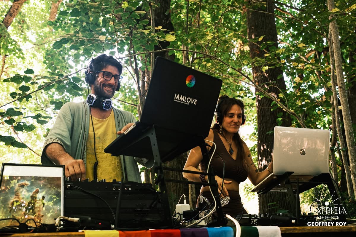 DJ set en pleine forêt